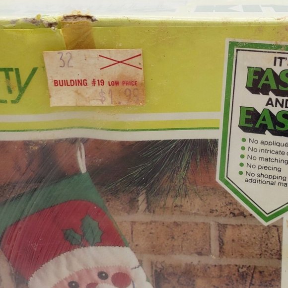 Bee Crafty Santa Stocking Outline Quilting Kit NEW 9" x 16" Christmas Style 1101 - Picture 2 of 4